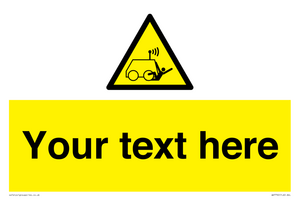 Custom warning run over by operator controlled machine